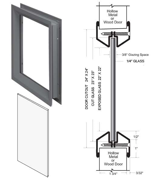 24 x 24 Lite Kit with Tempered Glass, NGP L-FRA100-24x24-Tempered