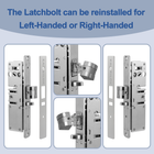 Keyless Storefront Deadlatch - Patented Non-Handed Mechanical Lock, Easilok SK4510