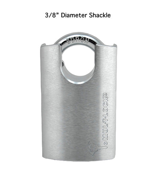 3/8 Diameter Protected Shackle Padlock, Mul-T-Lock G55P