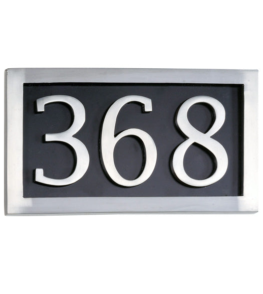Doorware.com Three Number Address Plate, Brass Accents I08-P7530-627
