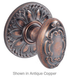 Scroll Egg Knob With Floral Round Rose, Fusion 34-D8