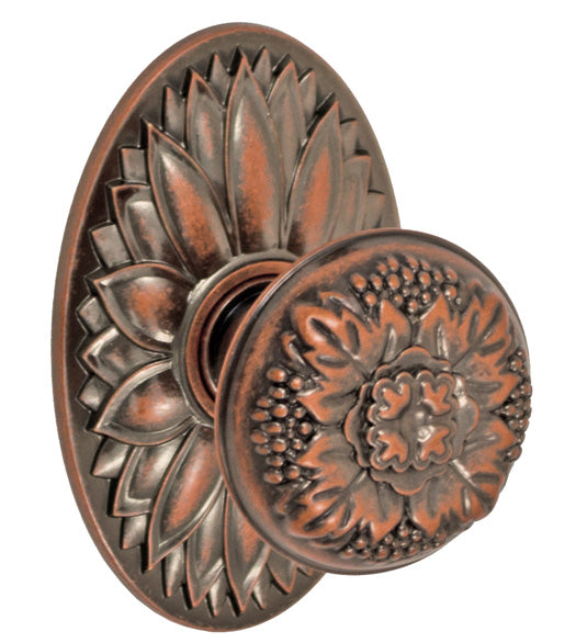Doorware.com Floral Knob with Oval Rose, Fusion 35-D9