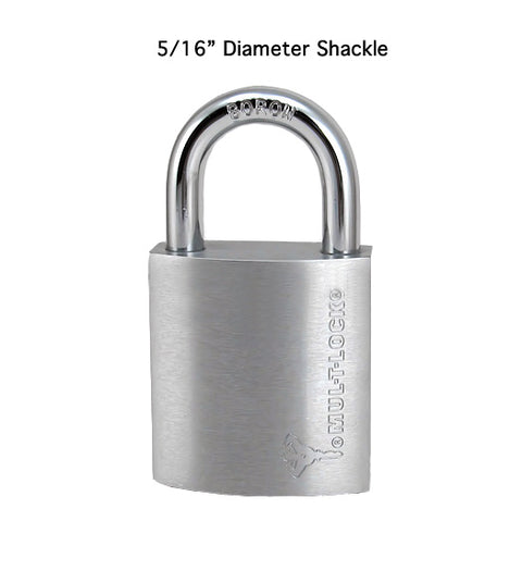 Medium Duty Brass Padlock With 5/16 Shackle, Mul-T-Lock G47G1