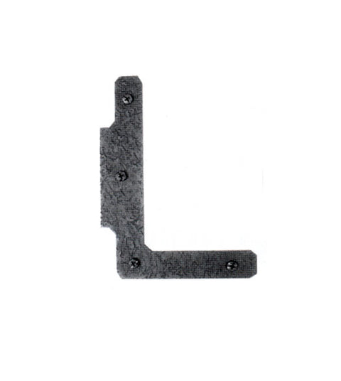 Rough Iron Dummy L Hinge Plate, Acorn RH6BP