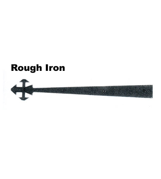 Doorware.com Knight Tip Rough Iron Dummy Strap Hinge,  Acorn MIABP