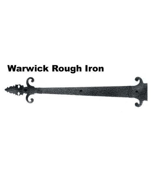 24 Inch Fancy Tip Warwick Iron Dummy Strap Hinge, Acorn WIEBP