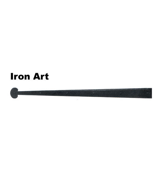 30 Inch Bean Tip Iron Art Dummy Strap Hinge, Acorn IHQBP