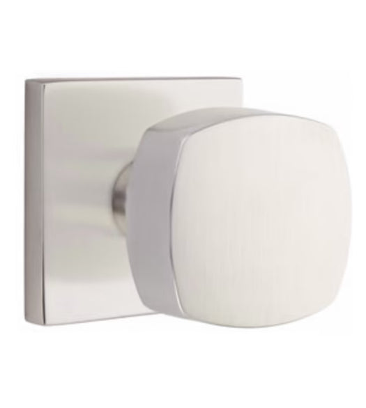 Freestone Knob with Square Rose, Emtek 5050FRK