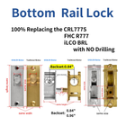 Keyless Herculite Glass Door Bottom Rail Lock, Easilok SK777