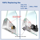 Keyless Herculite Glass Door Bottom Rail Lock, Easilok SK777