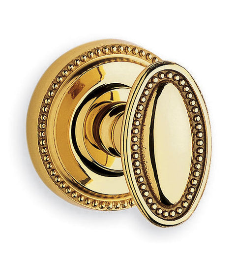 Doorware.com Fancy Oval Beaded Door Knob Latchset, Omnia 723/00