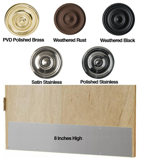 8 inch High Stainless Steel Door Kick Plates