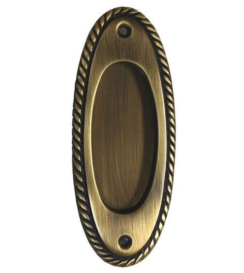 Doorware.com Solid Brass Oval Rope Design Flush Pull FII-806