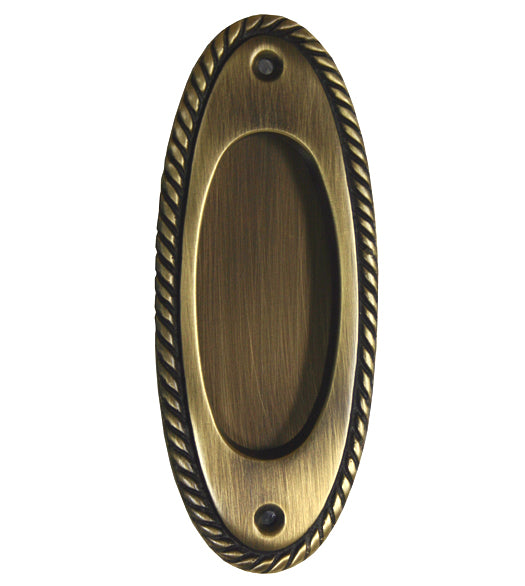 Doorware.com Solid Brass Oval Rope Design Flush Pull FII-806