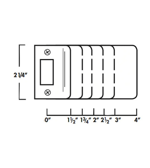 Extended Full Lip Stainless Steel Strike Plate