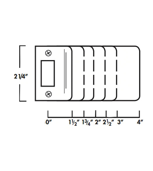 Extended Full Lip Stainless Steel Strike Plate