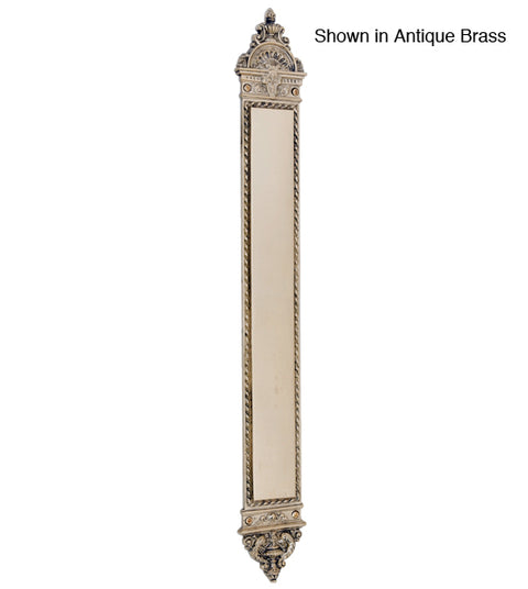 L'Enfant Solid Brass Push Plate, Brass Accents A04-P6600