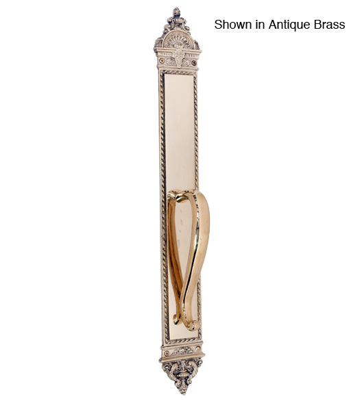 L'Enfant Solid Brass Pull Plate, Brass Accents A04-P6601