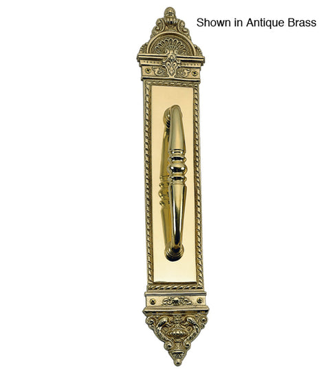 L'Enfant European Solid Brass Pull Plate, Brass Accents A04-P8601