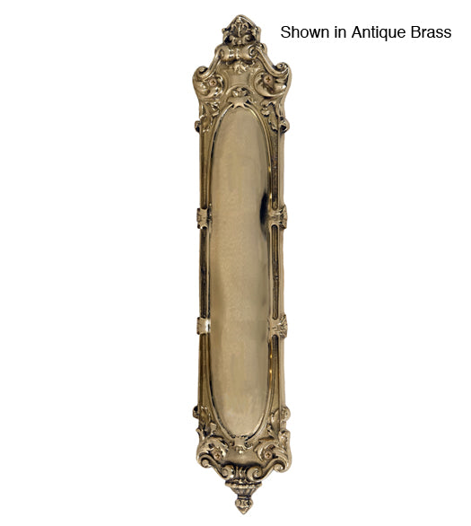Victorian Style Solid Brass Door Push Plate, Brass Accents A05-P4450