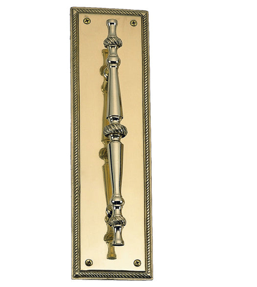 Academy Rope Solid Brass Pull And Plate, Brass Accents A06-P0241