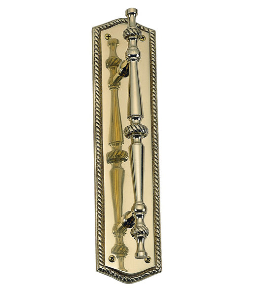 Trafalgar Rope Solid Brass Pull And Plate, Brass Accents A06-P0251