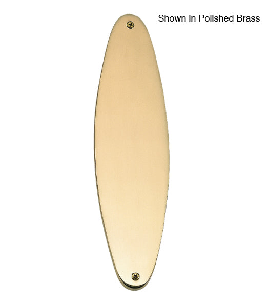 Doorware.com Traditional Oval Solid Brass Door Push Plate, Brass Accents A07-P8390