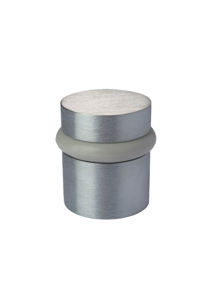 Short Flat Top Door Stop with Rubber Bumper, Rockwood 446