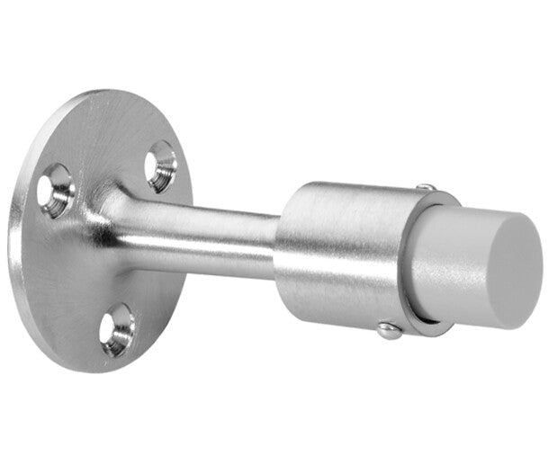 Wall Mounted Door Stop with Rubber Bumper, Rockwood 474, 475