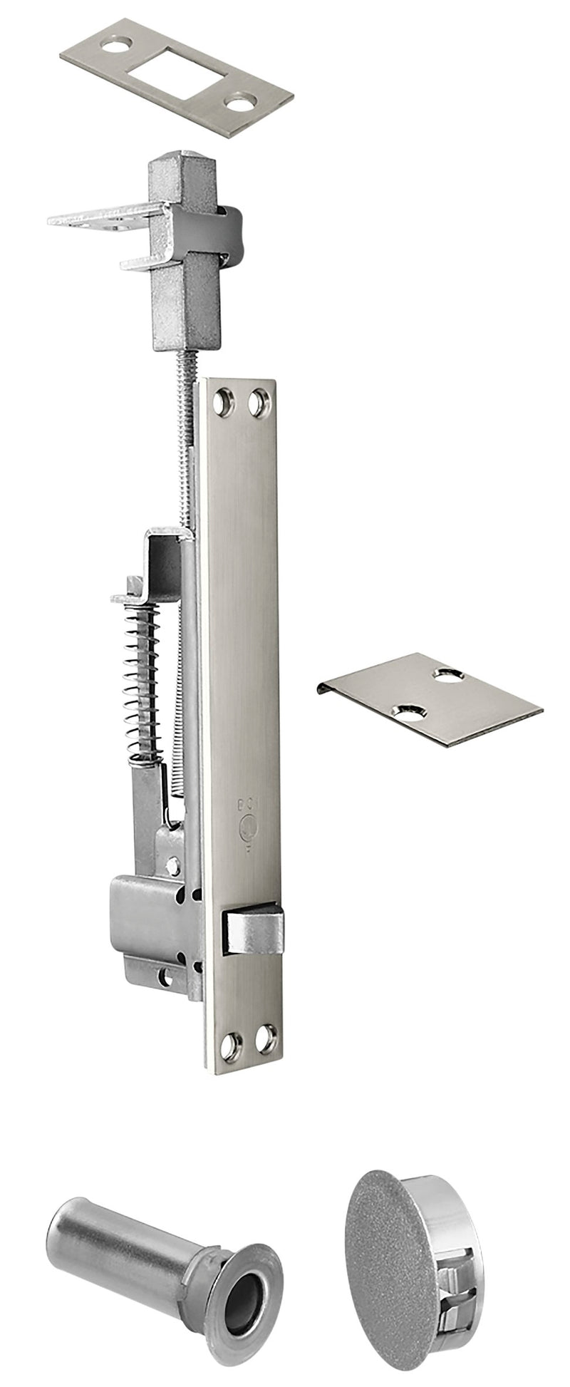 Automatic Flush Bolt with Bottom Fire Bolt for Fire Rated Metal Doors, Rockwood 2848