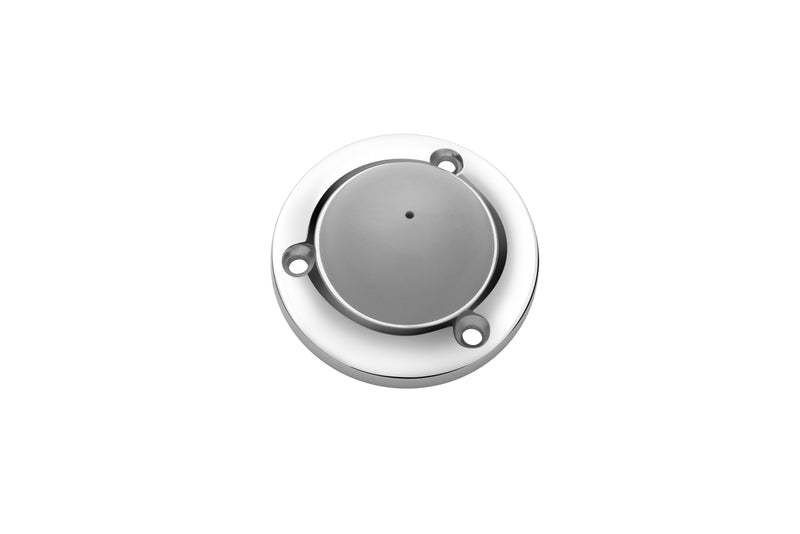 Solid Cast Wall Stop with Convex Rubber Bumper (Pack Quantity 10), Rockwood 412
