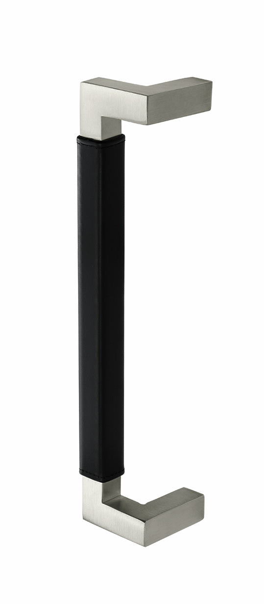 GeoMetek Upholstery Leather Offset Door Pull with Square Ends, Rockwood RM6420