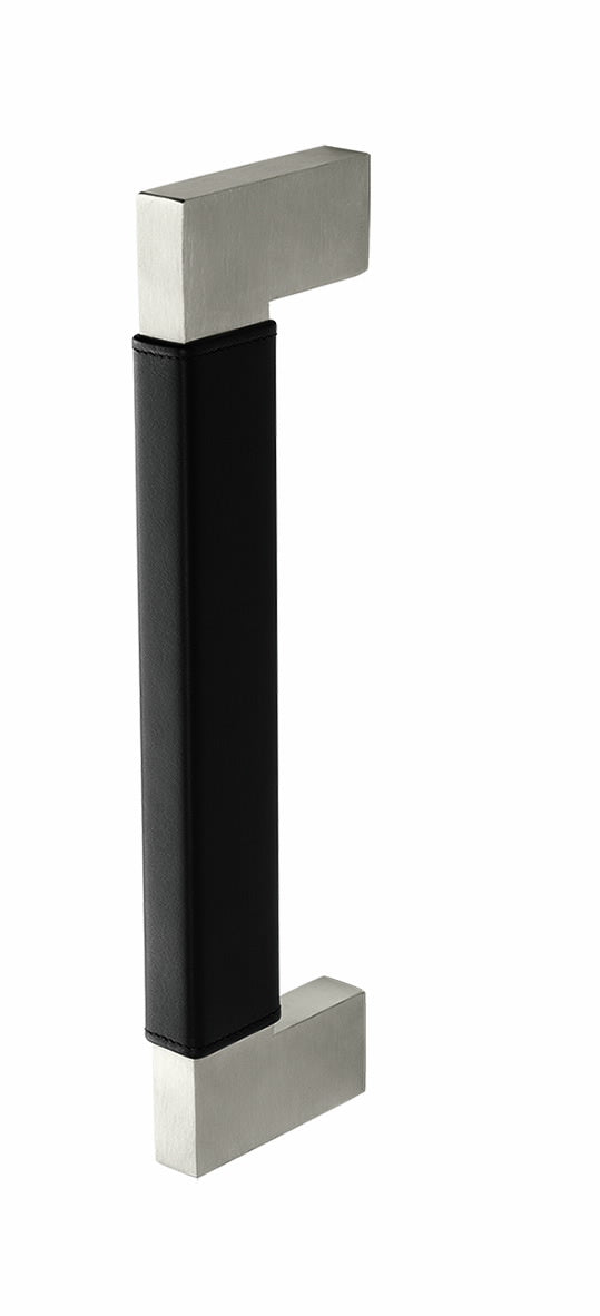 GeoMetek Upholstery Leather Straight Door Pull with Rectangular Ends, Rockwood RM6410