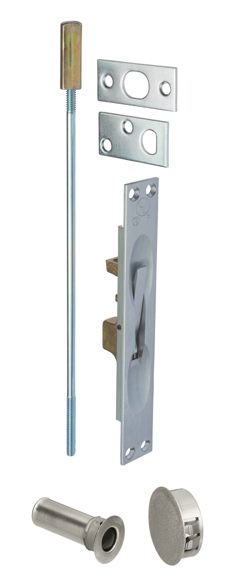 Lever Extension Flush Bolt with Bottom Fire Bolt, Rockwood 555 X 18BFB
