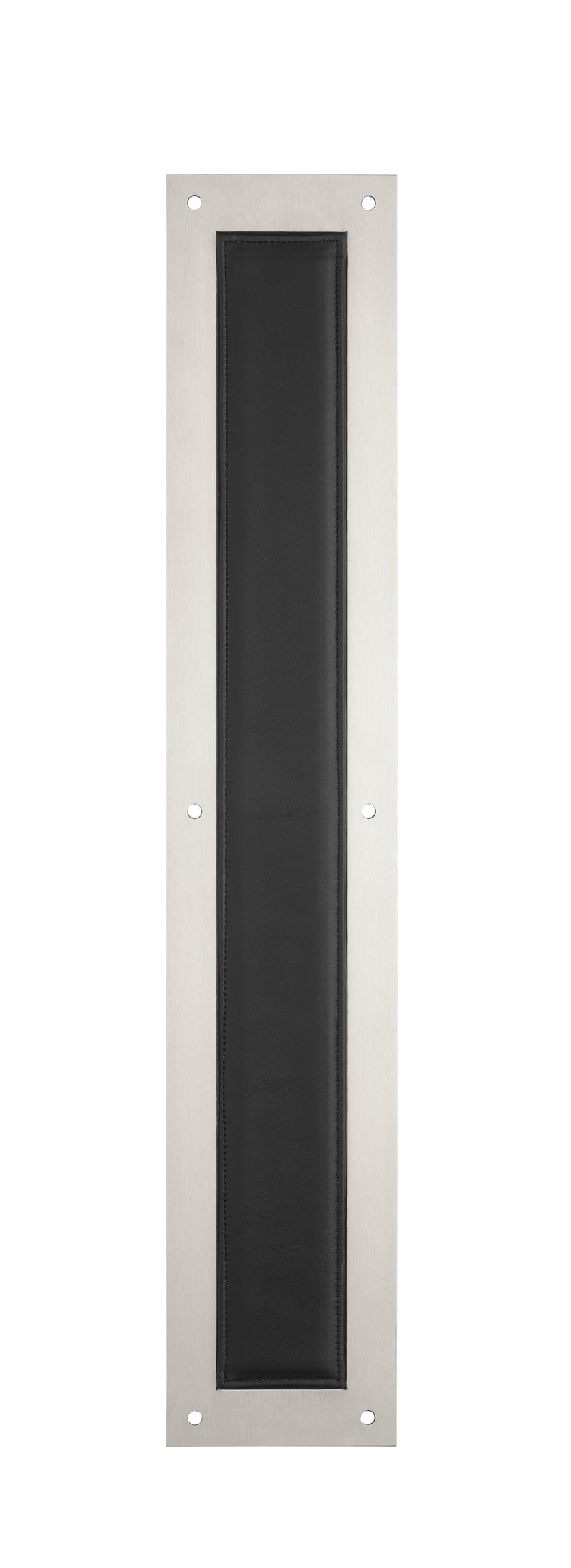 Push Plate with Leather Inlay -Square Corners - Screw Mount, Rockwood RM1060