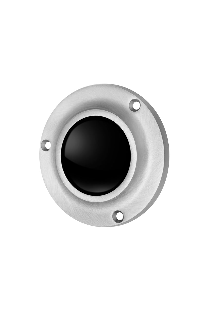 Solid Cast Wall Stop with Convex Nylon Bumper, Rockwood BH415