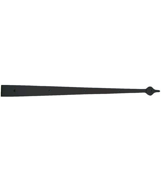 24 Inch Spear Tip Smooth Iron Dummy Strap Hinge, Acorn AIFBP