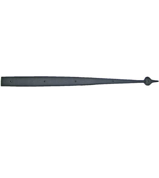 31 Inch Spear Tip Smooth Iron Dummy Strap Hinge, Acorn AIGBP