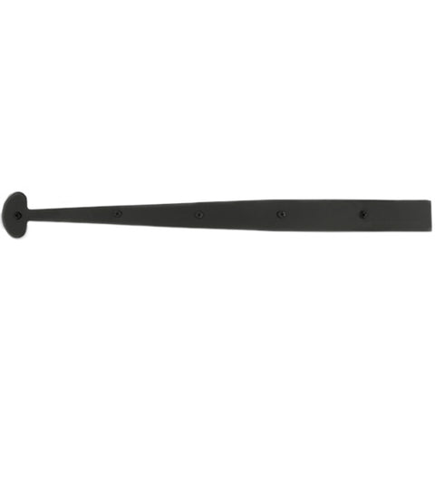 17-1/4 Inch Bean Tip Smooth Iron Dummy Strap Hinge, Acorn AILBP