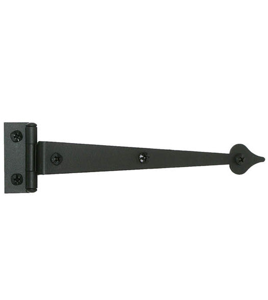 6 Inch Smooth Iron Cabinet Heart Tip Offset Strap Hinge, Acorn AIVBQ