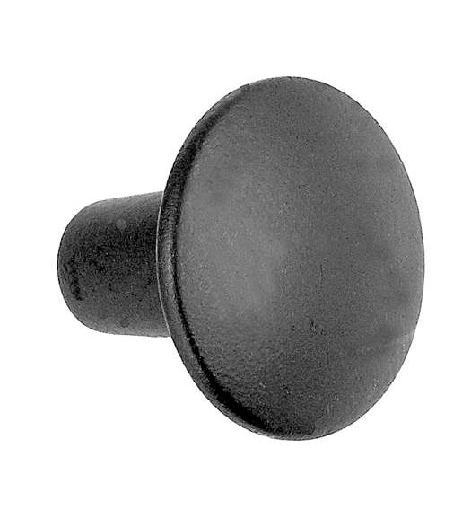1-3/8 Inch Smooth Black Iron Cabinet Knob, Acorn AP2BP