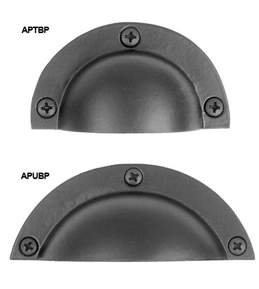 2-5/8 Inch Smooth Iron Cup Pull, Acorn APTBP