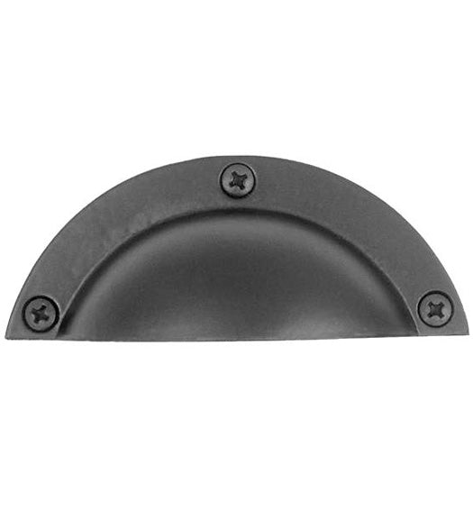 3-1/2 Inch Smooth Iron Cup Pull, Acorn APUBP
