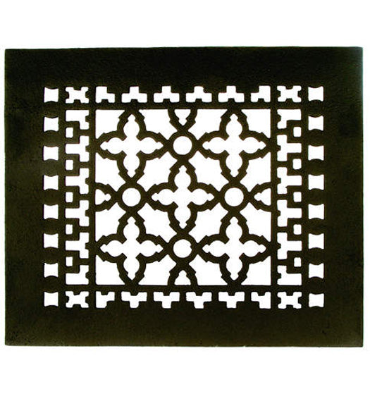 12 x 10 Cast Iron Grille Without Screw Holes, Acorn GR1BG