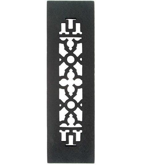 12 x 3-1/2 Cast Iron Grille Without Screw Holes, Acorn GR2BG