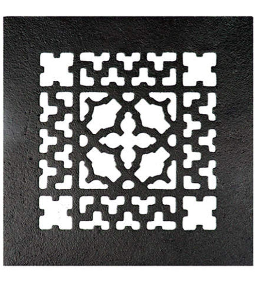 8 x 8 Cast Iron Grille Without Screw Holes, Acorn GR9BG