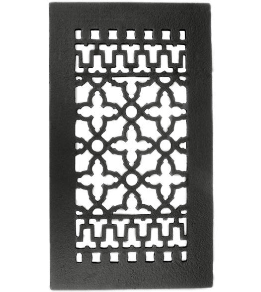 14 x 8 Cast Iron Grille Without Screw Holes, Acorn GRBBG