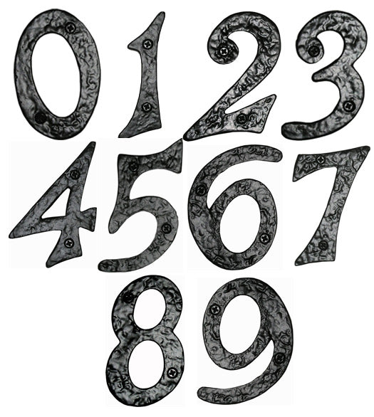 Doorware.com Rough Iron House Numbers, Acorn RNxBP