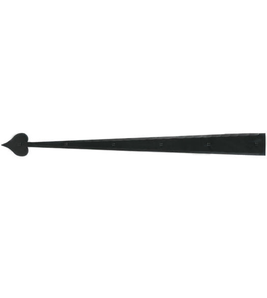 30 Inch Heart Tip Iron Art Dummy Strap Hinge, Acorn IHNBP