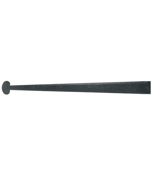 36 Inch Bean Tip Iron Art Dummy Strap Hinge, Acorn IHRBP